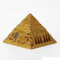 ancient egypt pyramid jewel box art sculpture figurine creative resin crafts decorations for home birthday gift r3673