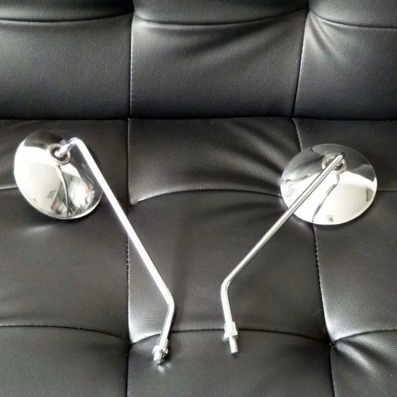 8 мм хромированное зеркало для скутера мотоцикла универсальное заднего вида на