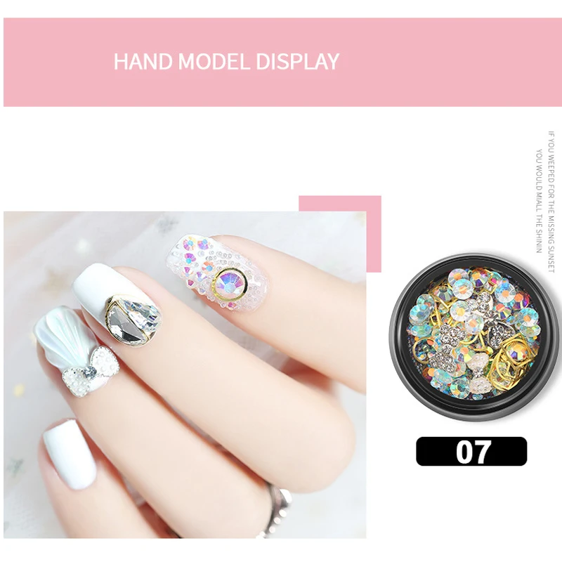 Разноцветные Стразы для ногтей блестящие бусины неправильной формы маникюра
