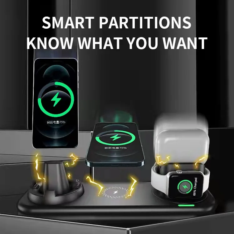 9 in 1 fast wireless charger 10w for iphone 12 11 pro chargers qi fast wireless charging for samsung xiaomi huawei apple watch free global shipping