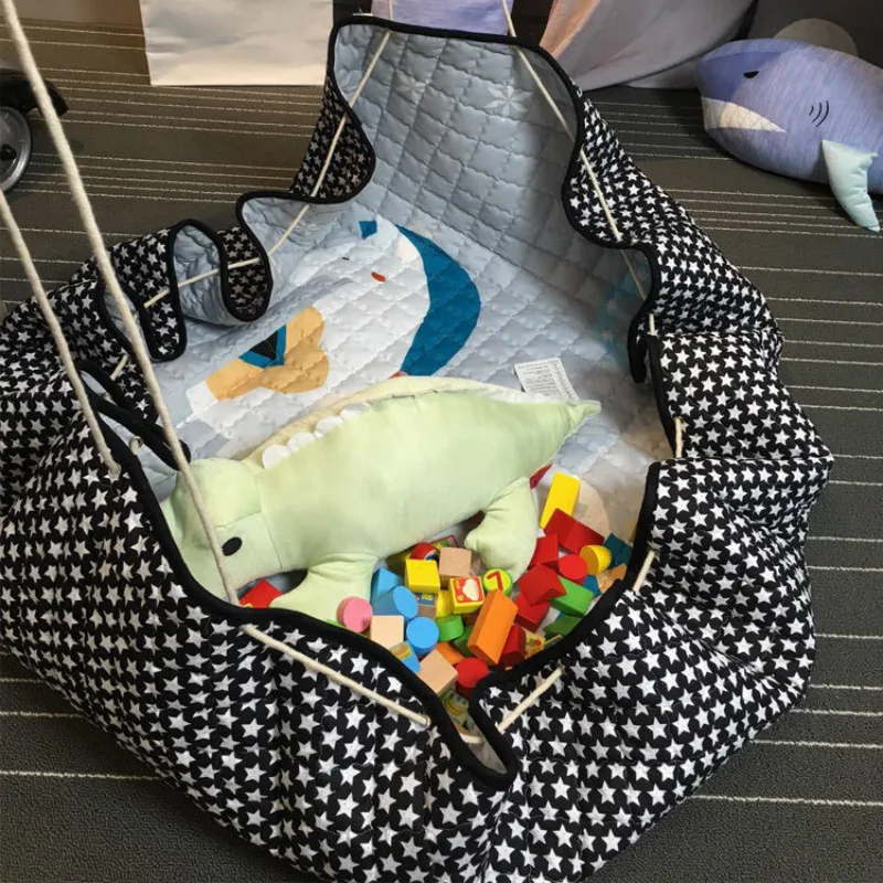 Сумка для хранения детских игрушек портативный игровой коврик органайзер Lego