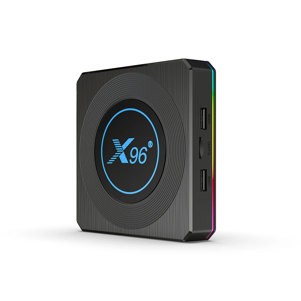 DQiDianZ Amlogic S905X4 X96 X4 Смарт RGB светильник ТВ коробка Android 11 4G 64G Wifi Youtube медиаплеер 8K