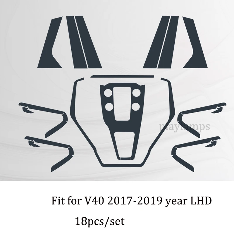 Автомобильные наклейки для Volvo V40 ТПУ пленки декоративные 2017 2019 автомобильные
