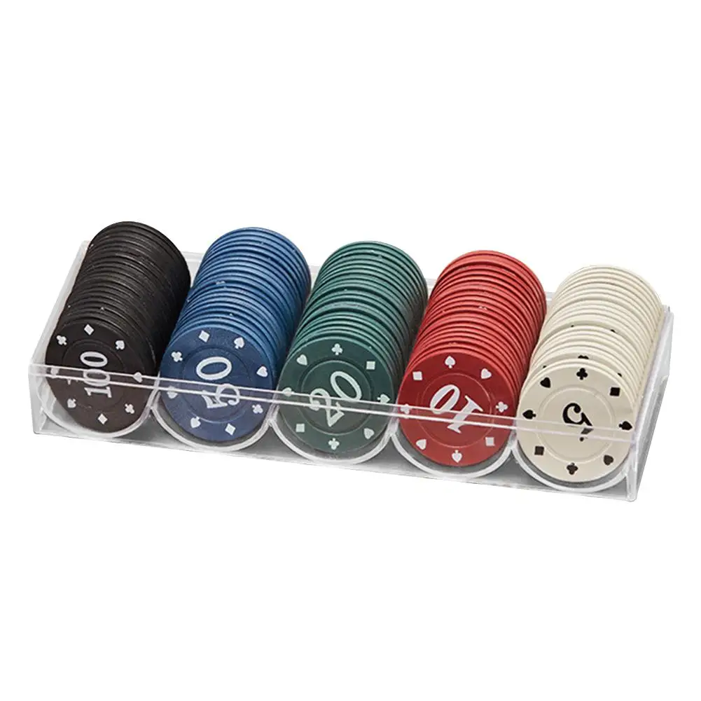 100Pcs Texas Poker Chip Counting Bingo Chips Sets Casino Entertainment Accessories For Cards Board Game | Спорт и развлечения