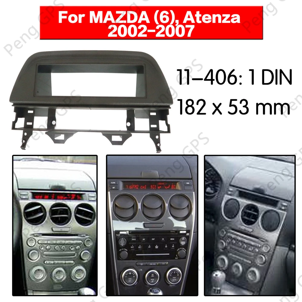 

1 din Car Radio stereo kit For MAZDA (6) Atenza 2002-2007 installation facia Frame Bezel Panel Adaptor Facia Interface Bezel