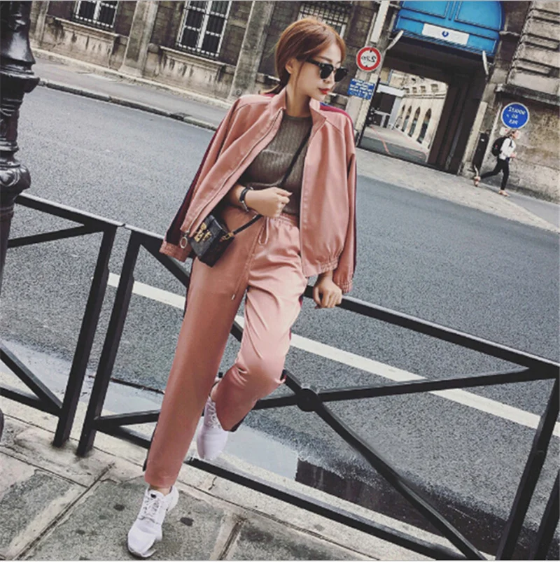 Повседневные женские спортивные костюмы весна-осень 2021 толстовки на молнии с