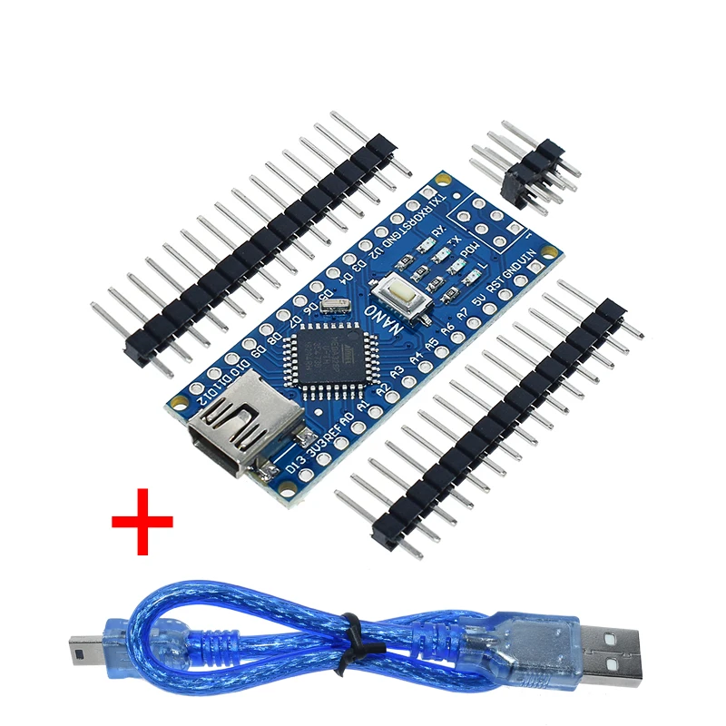 Плата плата совместимая с контроллером arduino Nano 3 0 Atmega328 макетная модулем WAVGAT без USB