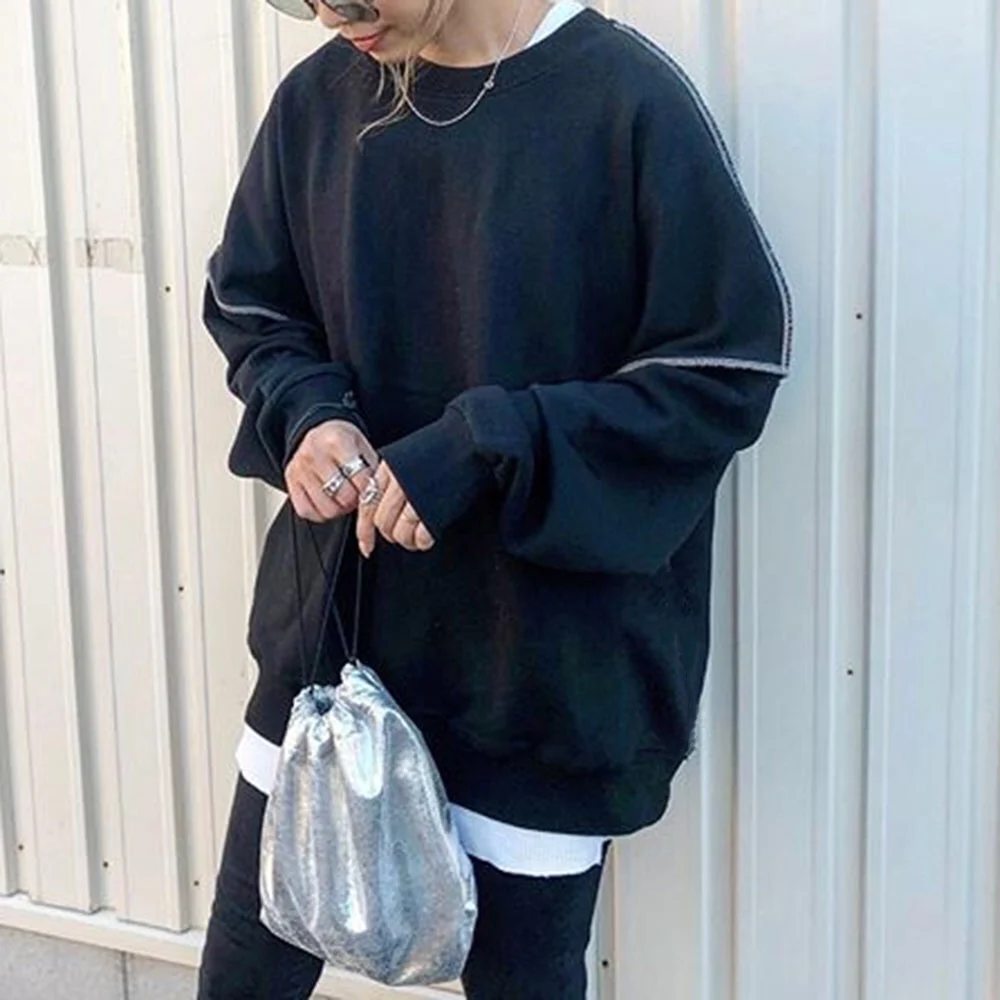

Hoodie 2021 New Autumn And Winter Sweater Women Long Sleeve Round Neck Pullover Loose Mid-Length Womens' Cardigan