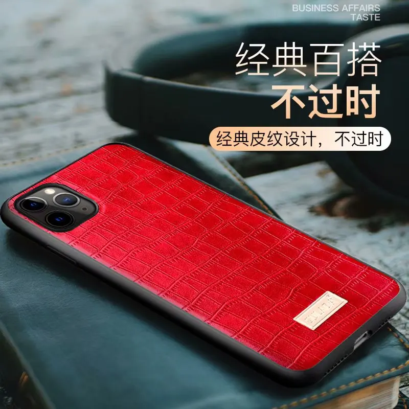 Роскошный тонкий кожаный чехол накладка с крокодиловым узором для iPhone 11 pro Pro