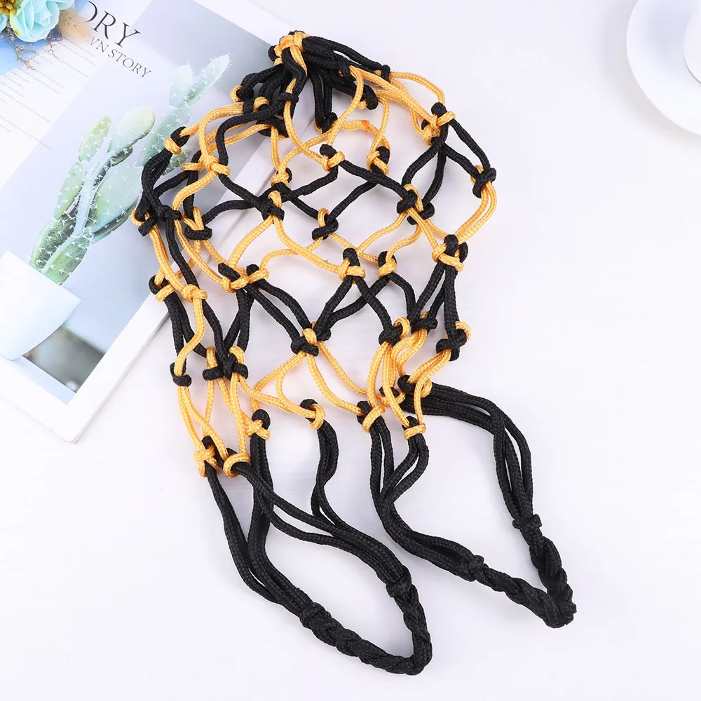 

Heavy Duty Basketball Bag Drawstring Mesh Net Nylon Soccer Carrier Mesh Net Bag Drawstring Storage Bag for Basketball Pocke