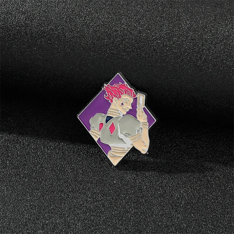 Броши Hunter X Hunter Hisoka, жесткая эмалированная брошь для футболки, рюкзака, аксессуары, украшение, подарки для друзей
