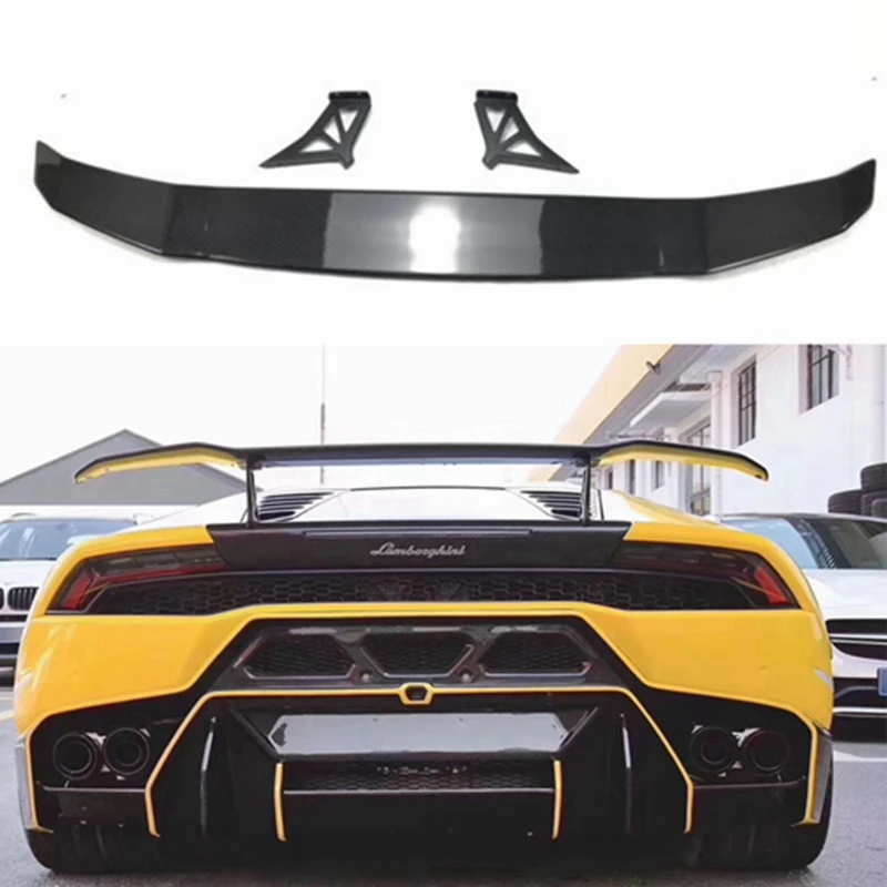 Настоящее углеродное волокно заднее крыло багажника губа спойлер для Lamborghini Huracan