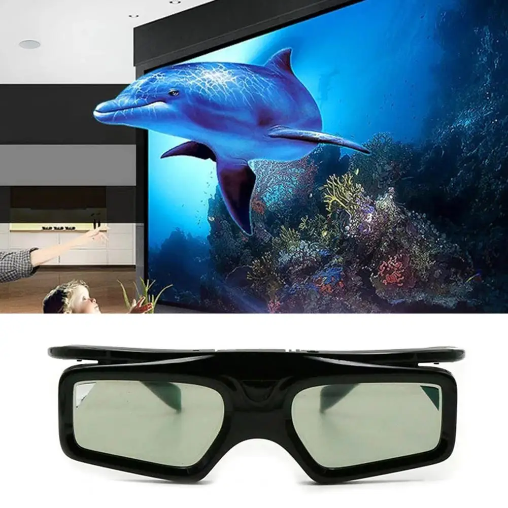 3D очки практичные активные затворы многоразовые черные для фильмов аксессуар DLP