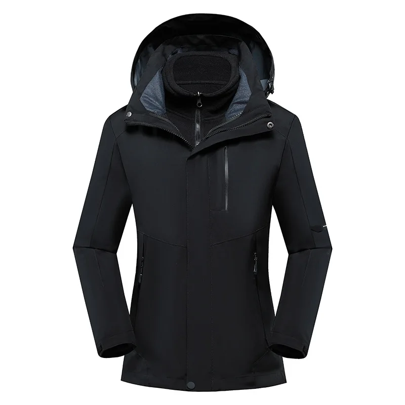 

Spring Winter jacket men women unisex casual windbreaker zipper thick hooded men's jackets Mountaineering clothing ski clothing