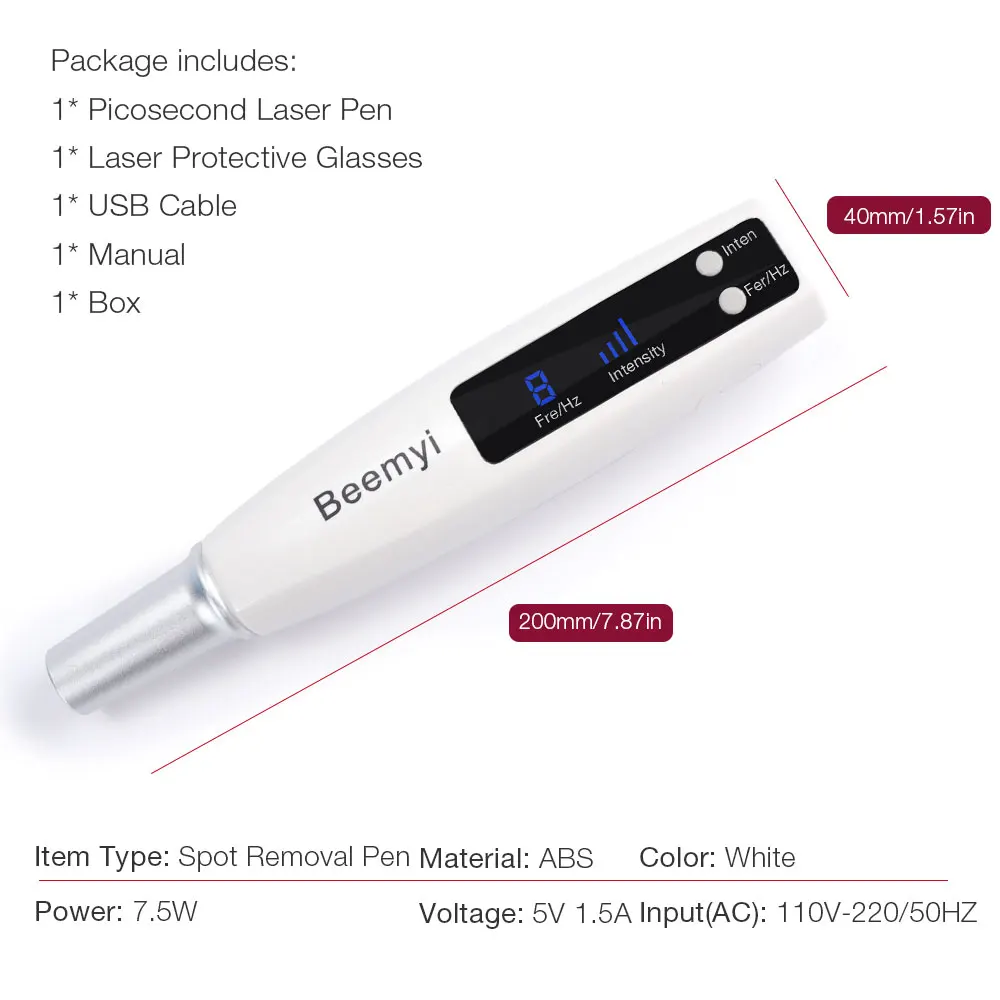 USB Picosecond лазерный светильник ручка терапия тату шрам моль веснушки удаление темных пятен машина уход за кожей красота устройства