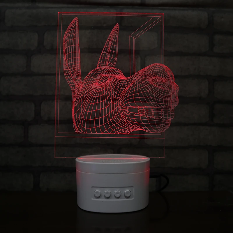 3D светильник динамик с Bluetooth СВЕТОДИОДНЫЙ Ночник для детей Usb лампа на батарейках