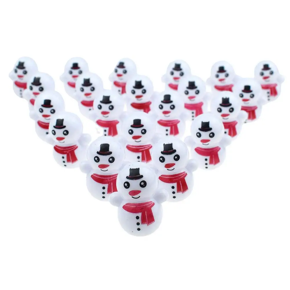 

21Pcs Mini Snowman Wobbling Toys Christmas Roly Poly Toy Plastic Cute Snowman Children's Socks Filling For Kids Child Presents