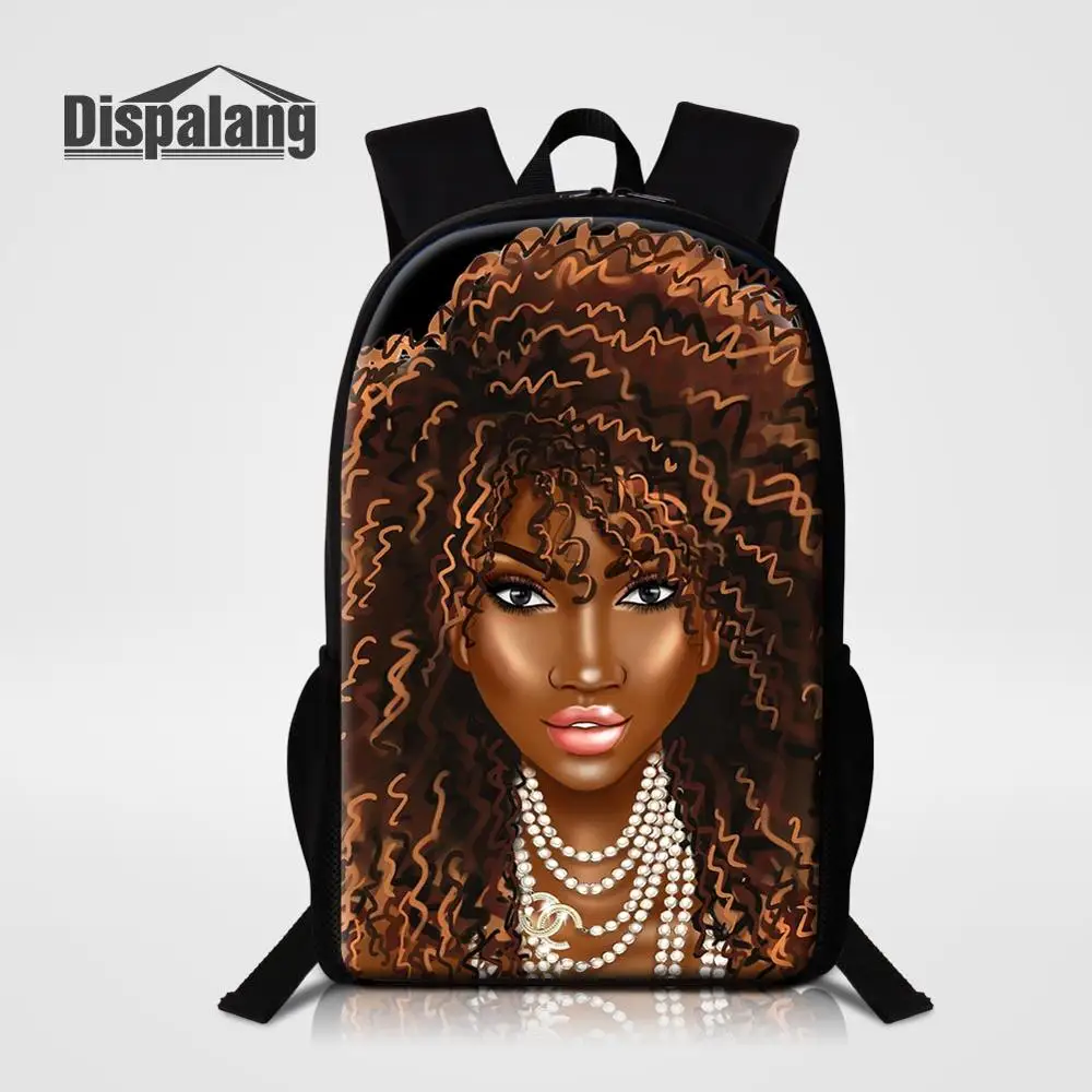 Backpack12 Dispalang, индивидуальный дизайн, школьные сумки, 16 дюймов, женский рюкзак, африканская девочка, принт, школьный рюкзак для девочек-подростков, рюкзак - Цвет: Backpack12