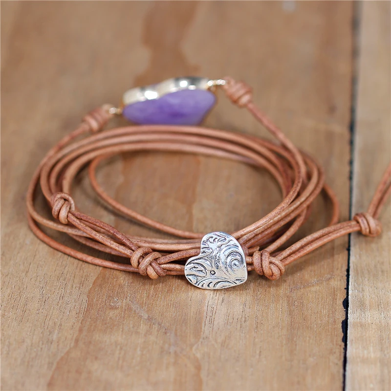 Шикарный фиолетовый ограненные карат аметистом в форме сердца очарование