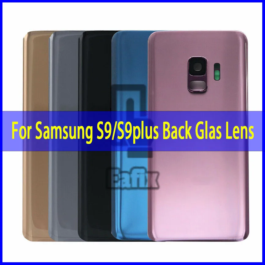 

For SAMSUNG Galaxy S9 Plus S9+ G965 SM-G965F S9 G960 SM-960F Glass Back Battery Housing Repair Cover Rear Door Case Replacement