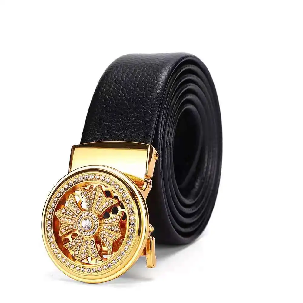 

Men's fashion super long 110to170 alloy automatic buckle belt men's belt belt buckle 3.5 cm ratchet accessories