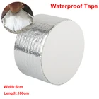 1 м алюминиевая фольга Бутилкаучуковая лента для предотвращения утечки Водонепроницаемая ремонтная Супер нано-лента самоклеящаяся для кровельного шланга ремонтная лента