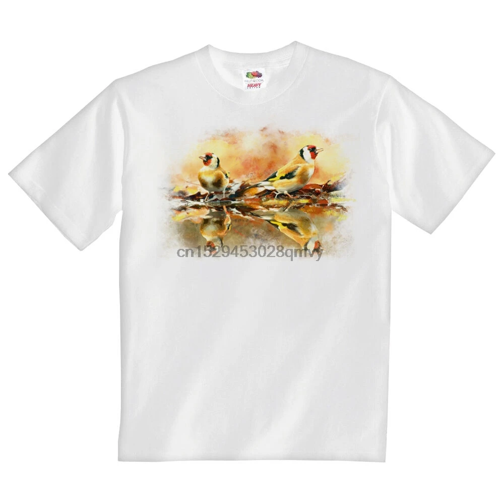Мужская футболка с оригинальным фото птиц акварель |