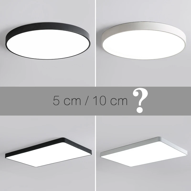 LED Ceiling Light Modern Living Room Lighting Fixture For Bedroom Kitchen Lights Remote Control 5cm 10cm Thin |