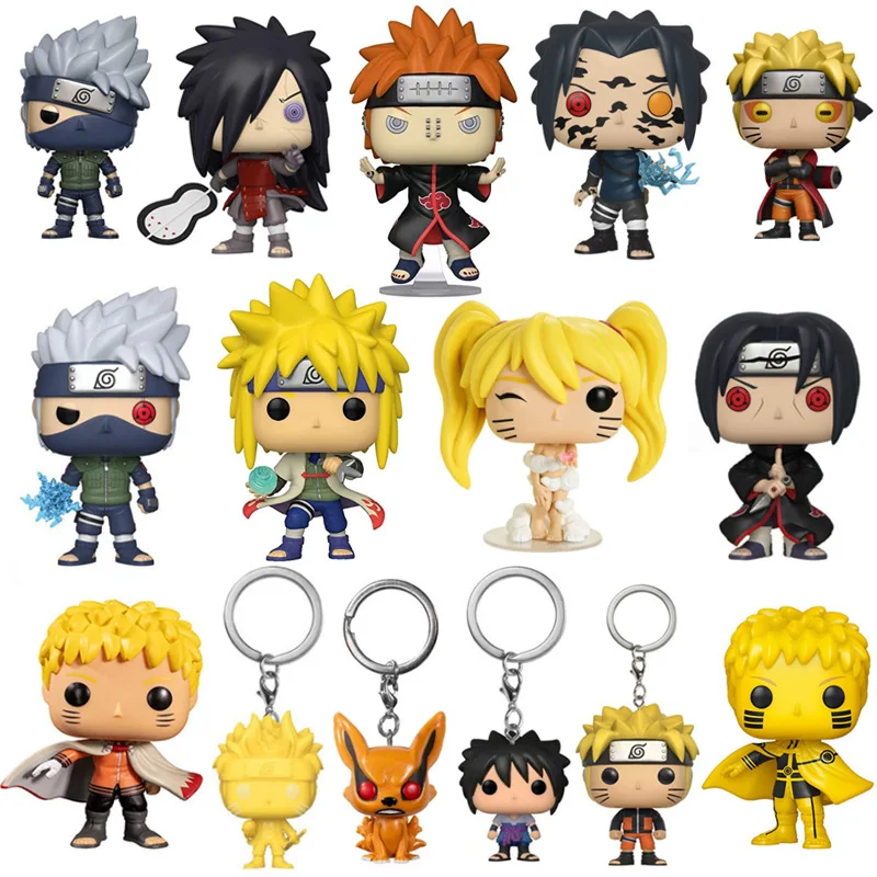 

Kawaii Figurine Uzumaki Naruto Anime Sasuke Kakashi Action Figure Girls Boys Gifts Ornaments Toys Keychain Pendant