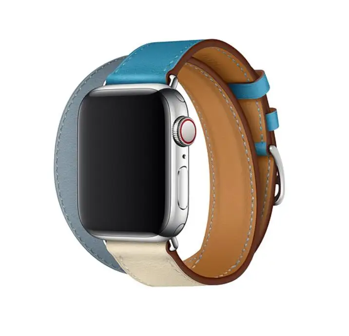 Серия SE 6/5/4/3/2/1 натуральная кожаный ремешок для наручных часов Apple Watch Double Tour 38 42 мм