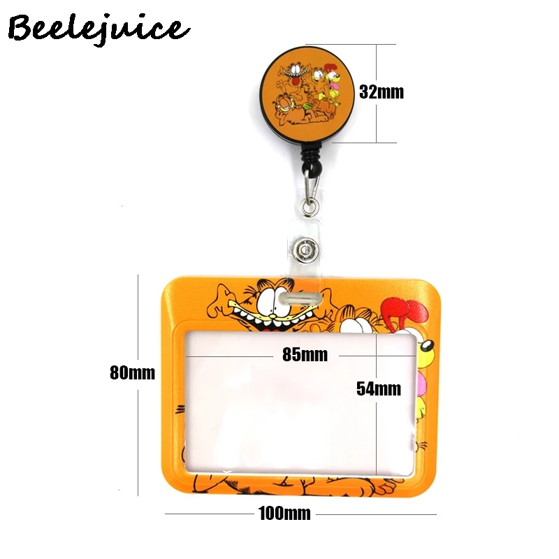 

Garfield Cat Anime Card Holder Women Men Business Lanyard Badge Card Case Women Card Cover Student Lanyard Name Card Holder Bags