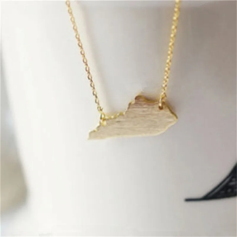 Популярные в США ювелирные изделия с картой Кентукки Ожерелье Подвеска