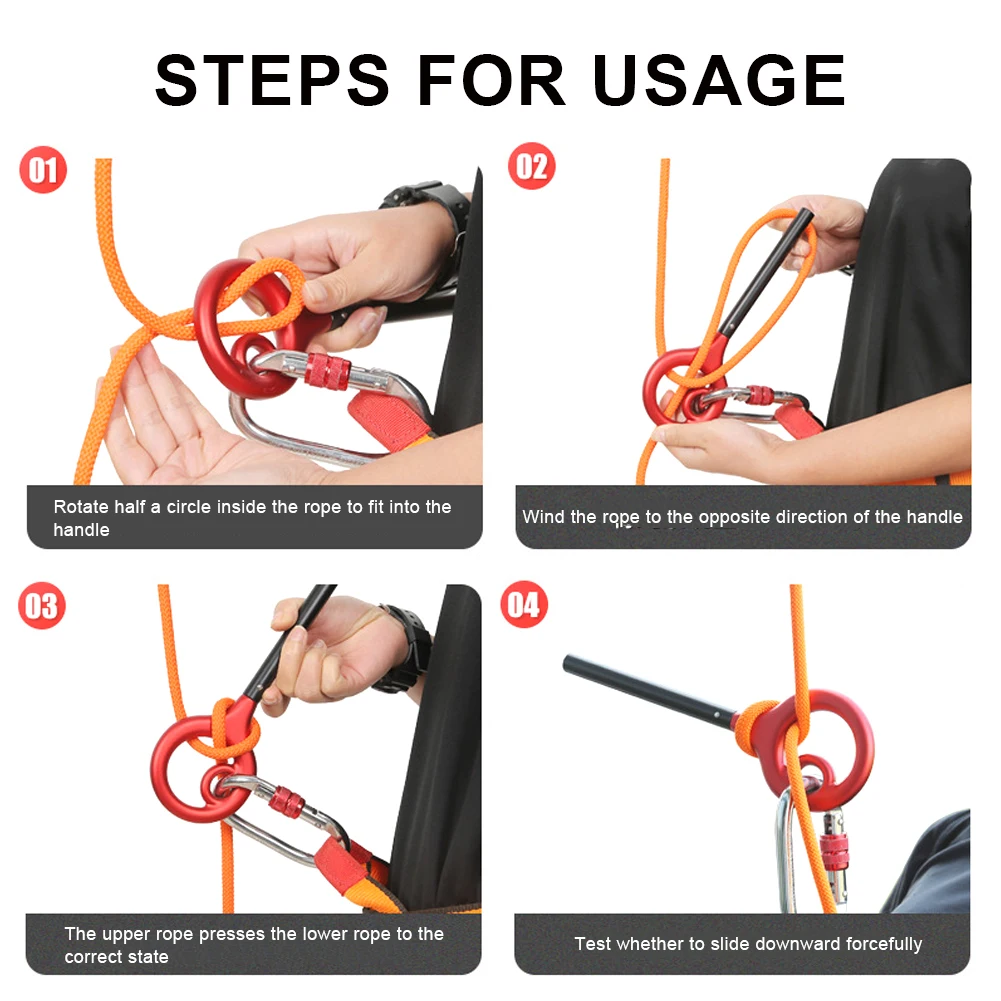 

Figure 9-Character Climbing Descender Ring Gear Descent Device Downhill Equipment Climbing Belaying Rappelling Device Insulation