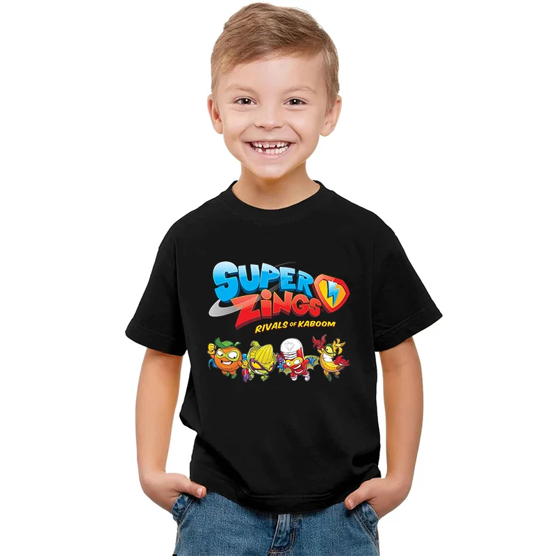 

2020 New Kids Super Zings T Shirt Figurka Boys Superzings Serie 6 Toddler Anime Tee Tops Children Clothes Girls Cartoon T-shirt