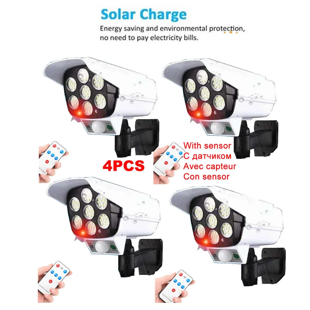 

whole sale series Solar Light Motion Sensor Waterproof Garden Solar wall Lamp Spotlights Path Street emergency light remote cont