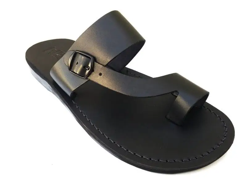 

Men's Shoes Fashion Casual Classic Solid Color PU Simple Toe Buckle Flat Heel Comfortable Cool Sandals and Slippers 8KH073
