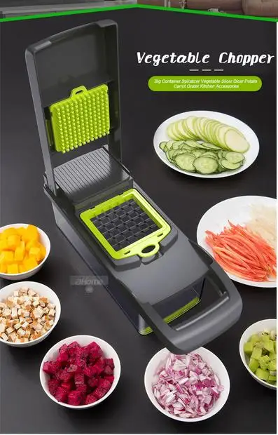 

Carrot Potato Slicer Grater Cutter Shredder Garlic Meat Chopper Salad Maker Mandoline Vegetable Fruits Tool Kitchen Gadgets