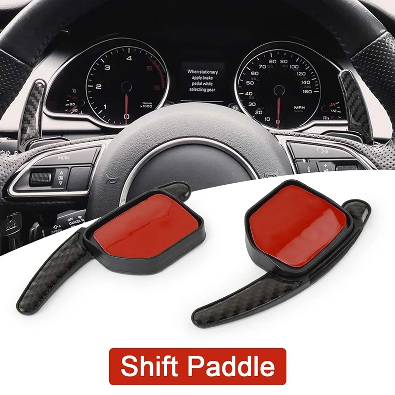 

Steering Wheel DSG Paddle Extension Shifters Shift Sticker Decoration Carbon Fiber Style for Au di A1 A3 A4 A5 A7 Q5 Q7 TT TTS