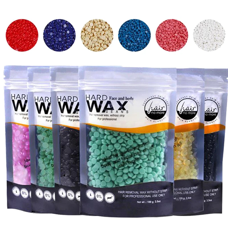 

100g/Pack Wax beans Depilatory Hot Film Wax Pellet Removing Bikini Face Hair Legs Arm Hair Removal Bean Unisex