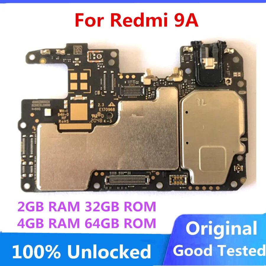 Оригинальная разблокированная материнская плата для Xiaomi Redmi 9A глобальная версия