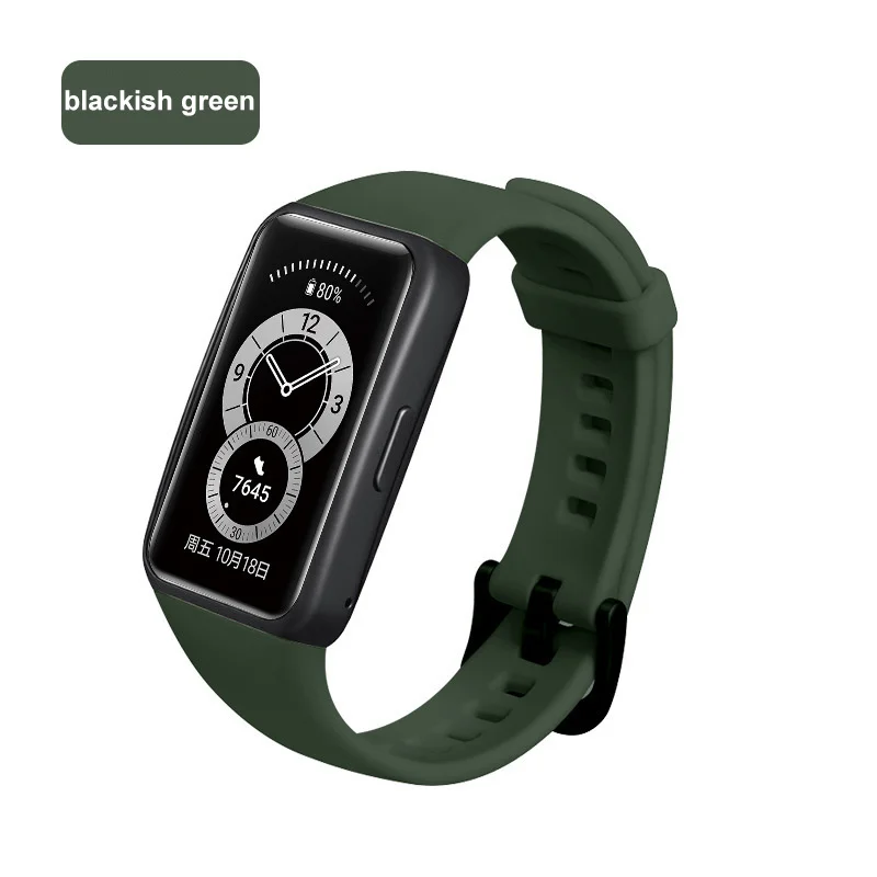 Ремешок силиконовый для Huawei Band 6 сменный Браслет часов спортивный браслет