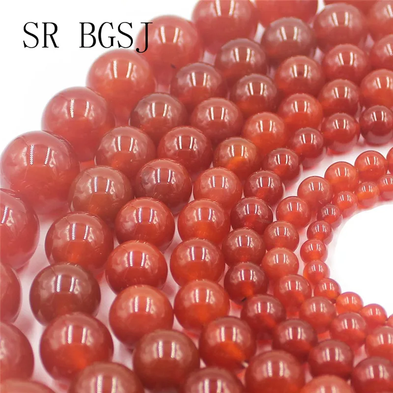 Free Shipping 6 8 10 12 14 16 20mm Red Agat Onyx Gems Genuine Natural Round Beads Stone DIY Strand 15&quot | Украшения и