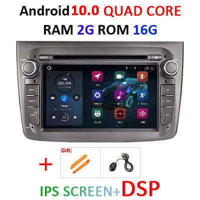 DSP ips HD 4G+ 64G Автомобильный DVD мультимедийный плеер Android 10 gps радио для Alfa Romeo Mito 2008-2012 Авто Радио стерео видео OBD2 DVR - Цвет: 2G 16G IPS DSP G