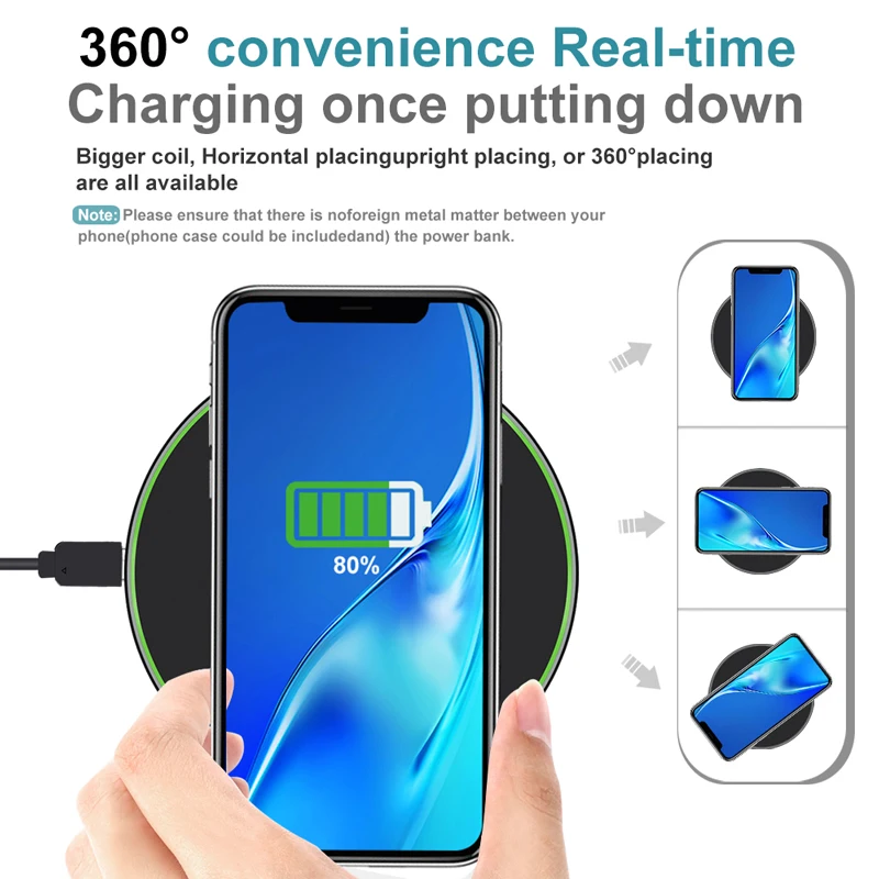 Qi Беспроводное зарядное устройство для iPhone 11 Pro 8 X XR XS Max QC 3 0 10 Вт быстрая