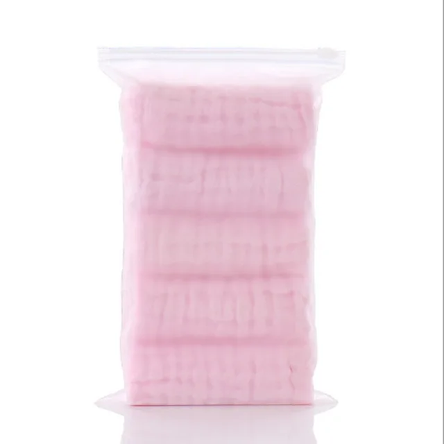 Muslin 6 Layers Cotton Soft Baby Towels 5pcs/Lot Baby Face Towel Handkerchief Bathing Feeding Face Washcloth Wipe Burp Cloths 5