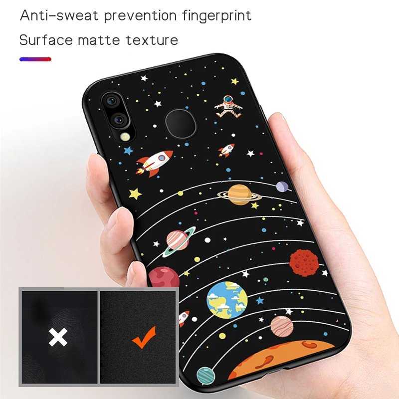 Прохладный Космос Луна Чехол для samsung Galaxy Note 10 Pro 9 8 M40 M30 M20 A90 A80 A70 A60 A50 A40 A30 A20 A20e A10
