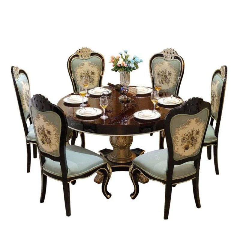 Обеденный стол в современном итальянском стиле роскошный круглый из 100% цельного