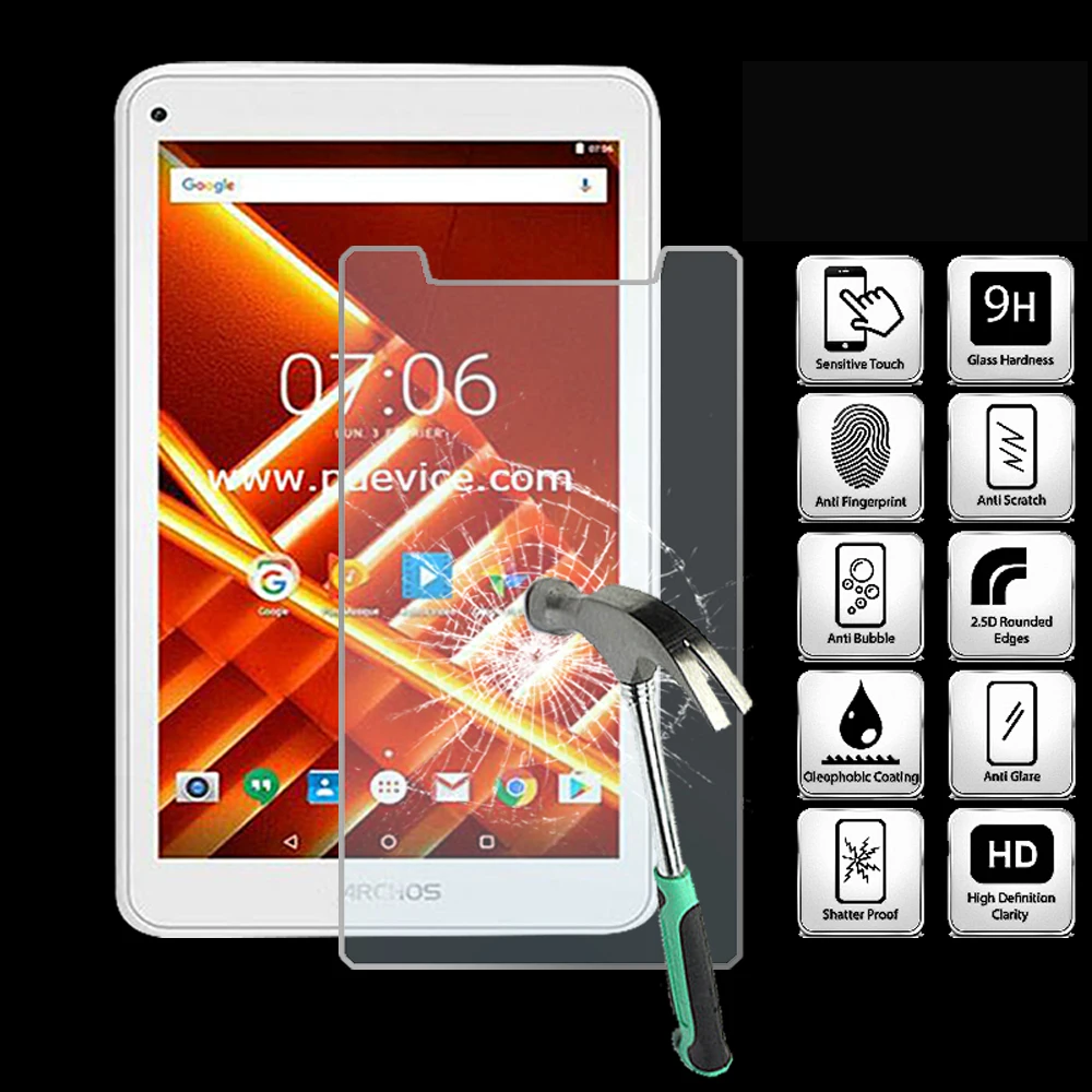 Закаленное защитное стекло для планшета ARCHOS 70d Titanium Взрывозащищенная пленка