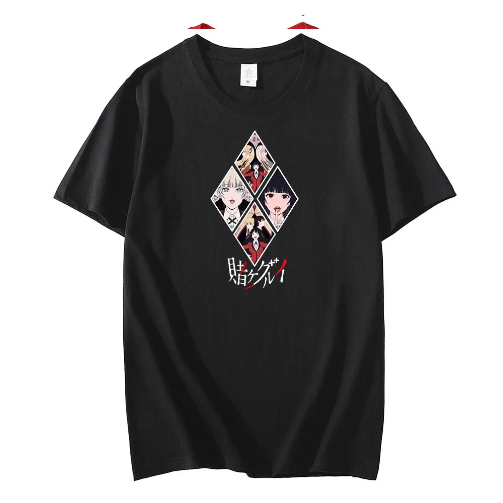 

2021 hot sale manga tshirts Japanese Anime Kakegurui Yumeko Jabami shirts Comfortable Unisex O-Neck oversized Couples T- Shirts