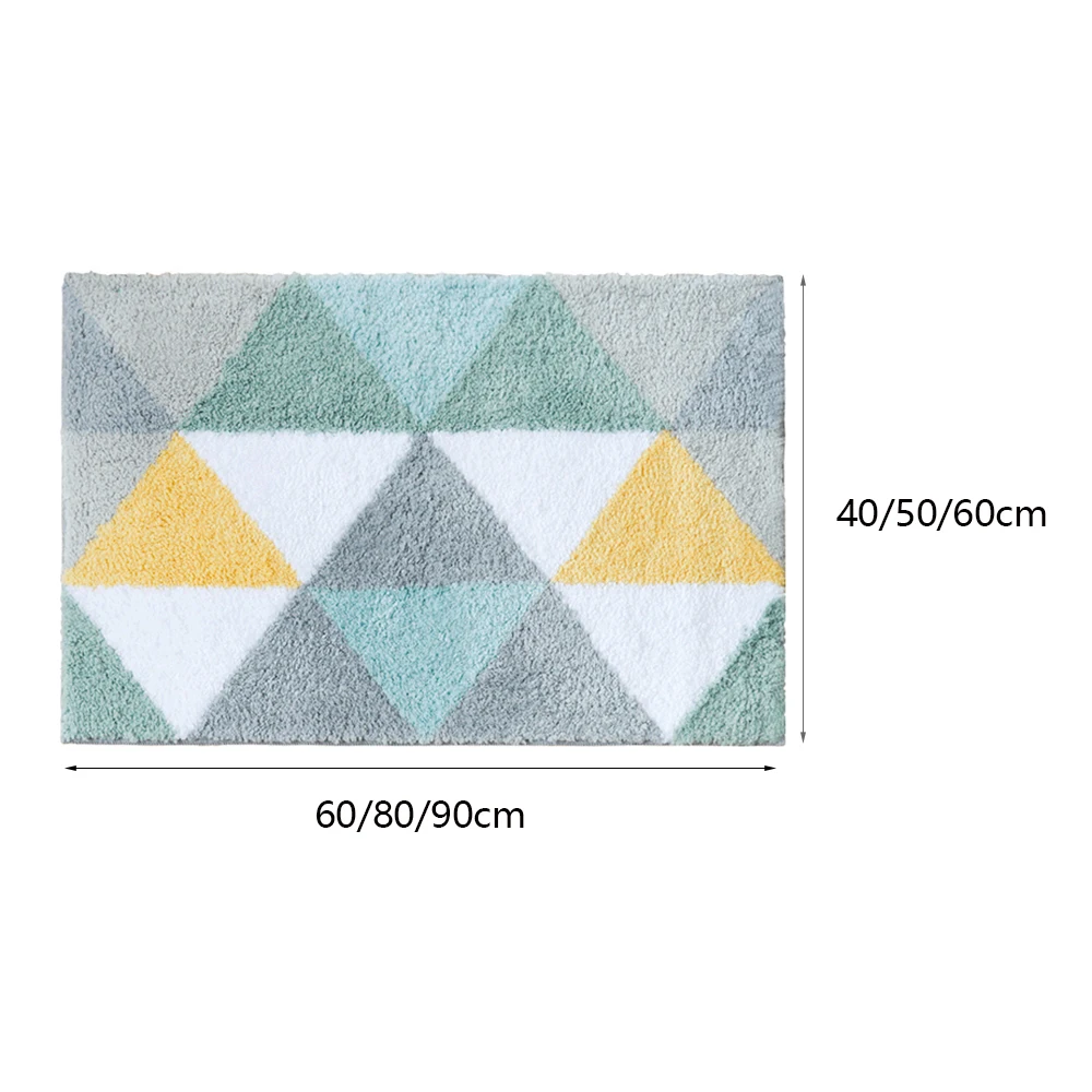 

ADOREHOUSE Bathroom Mats Non-slip Floor Mat Absorbent Toilet Rug Soft Bedroom Bedside Carpet Machine Washable Kitchen Carpet
